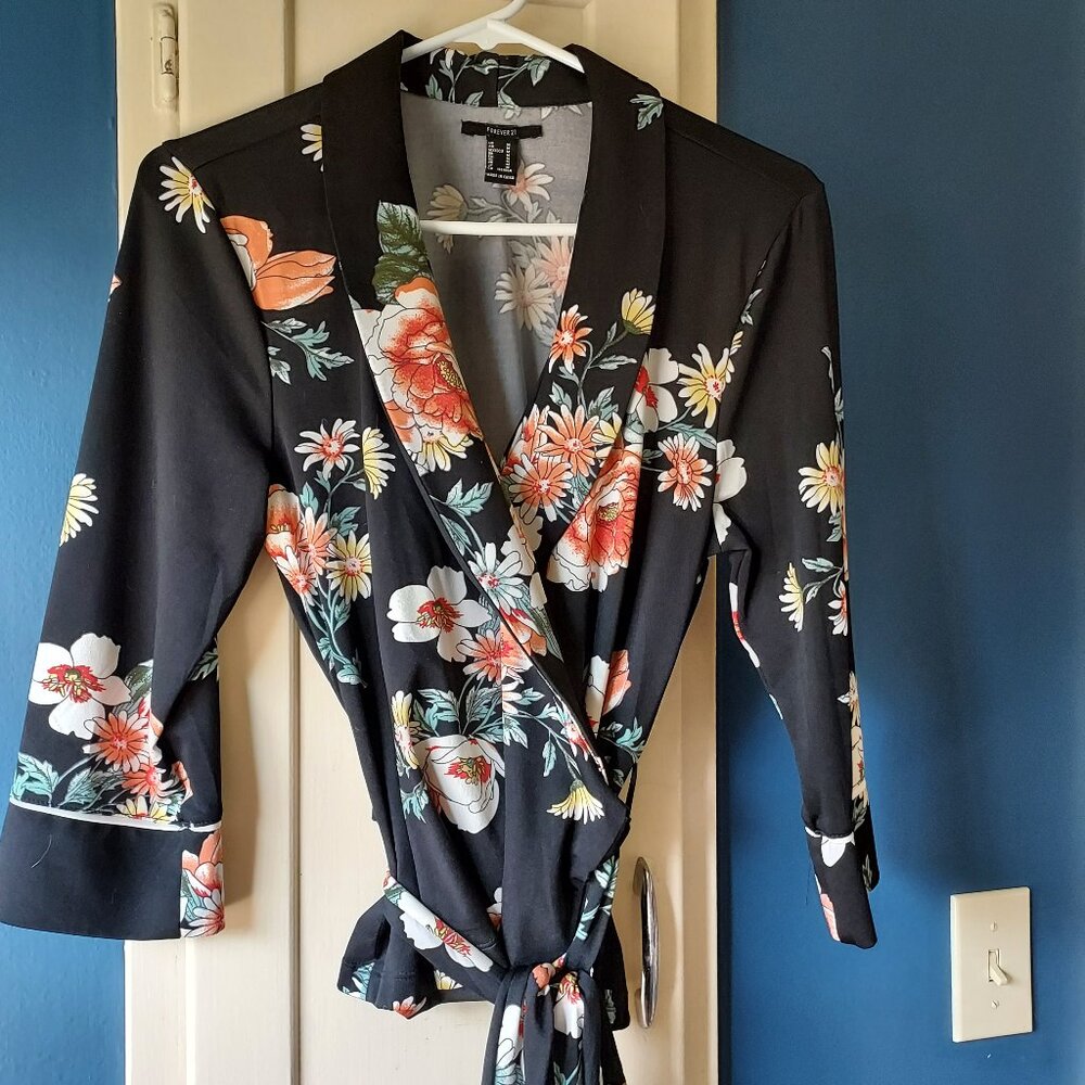 2/$20 3/$24 Floral Wrap Blouse